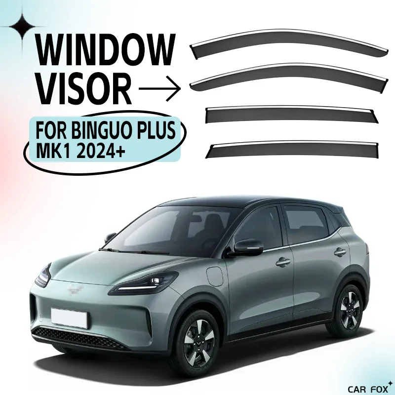 For Binguo Plus 2023+ Plastic Window Visor Vent Shades Sun Rain Deflector Guard 4PCS/SET For Binguo Plus 2023+
For Binguo Plus 2023+ Plastic Window Visor Vent Shades Sun Rain Deflector Guard 4PCS/SET For Binguo Plus 2023+