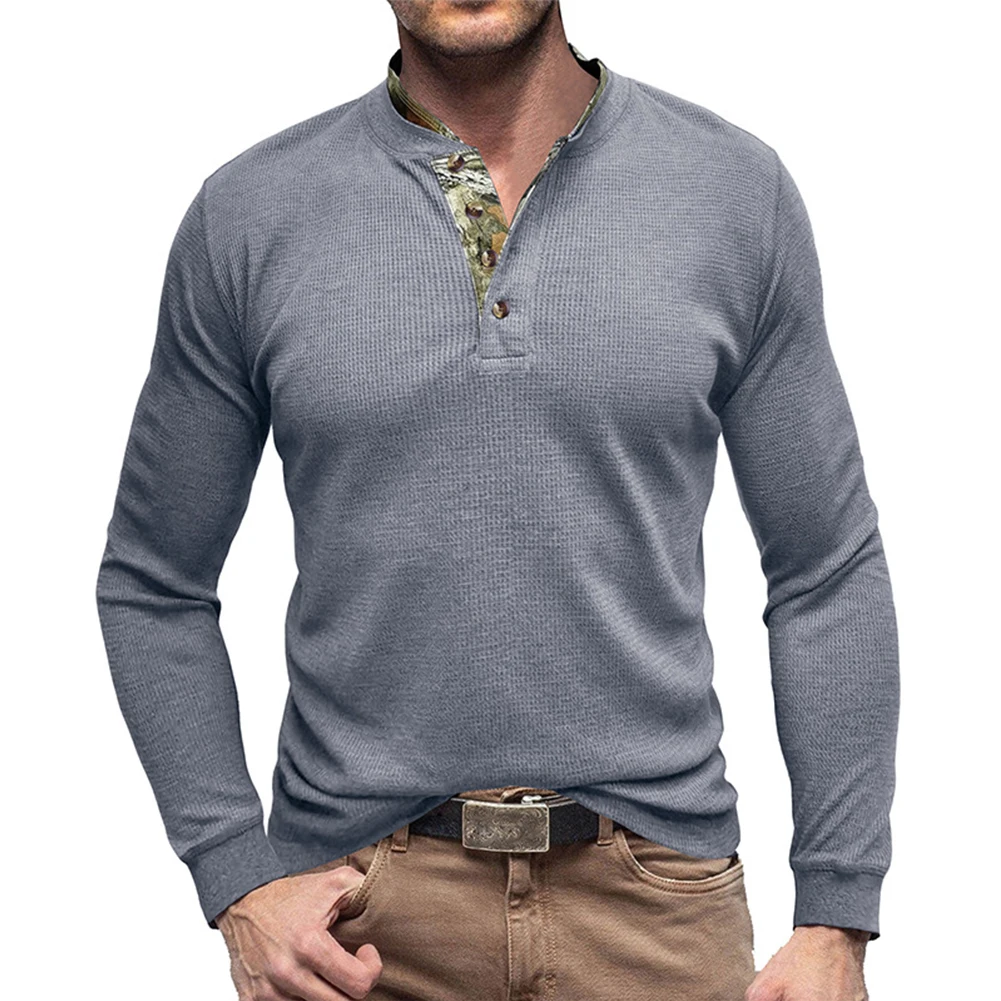 Fashion Men's Floral Henley Collar Waffle T-shirts Casual Long Sleeve Solid Color Button Up Tees Tops T Shirt Man Clothing
Fashion Men's Floral Henley Collar Waffle T-shirts Casual Long Sleeve Solid Color Button Up Tees Tops T Shirt Man Clothing