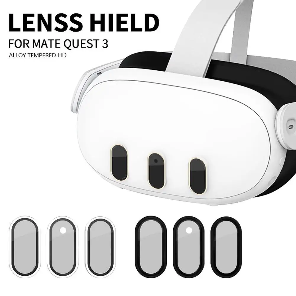 

1set Titanium Alloy Lens Film For Meta Quest 3 Headset HD Screen Protector Clear Full Cover Tempered Glass For Meta Quest3 New