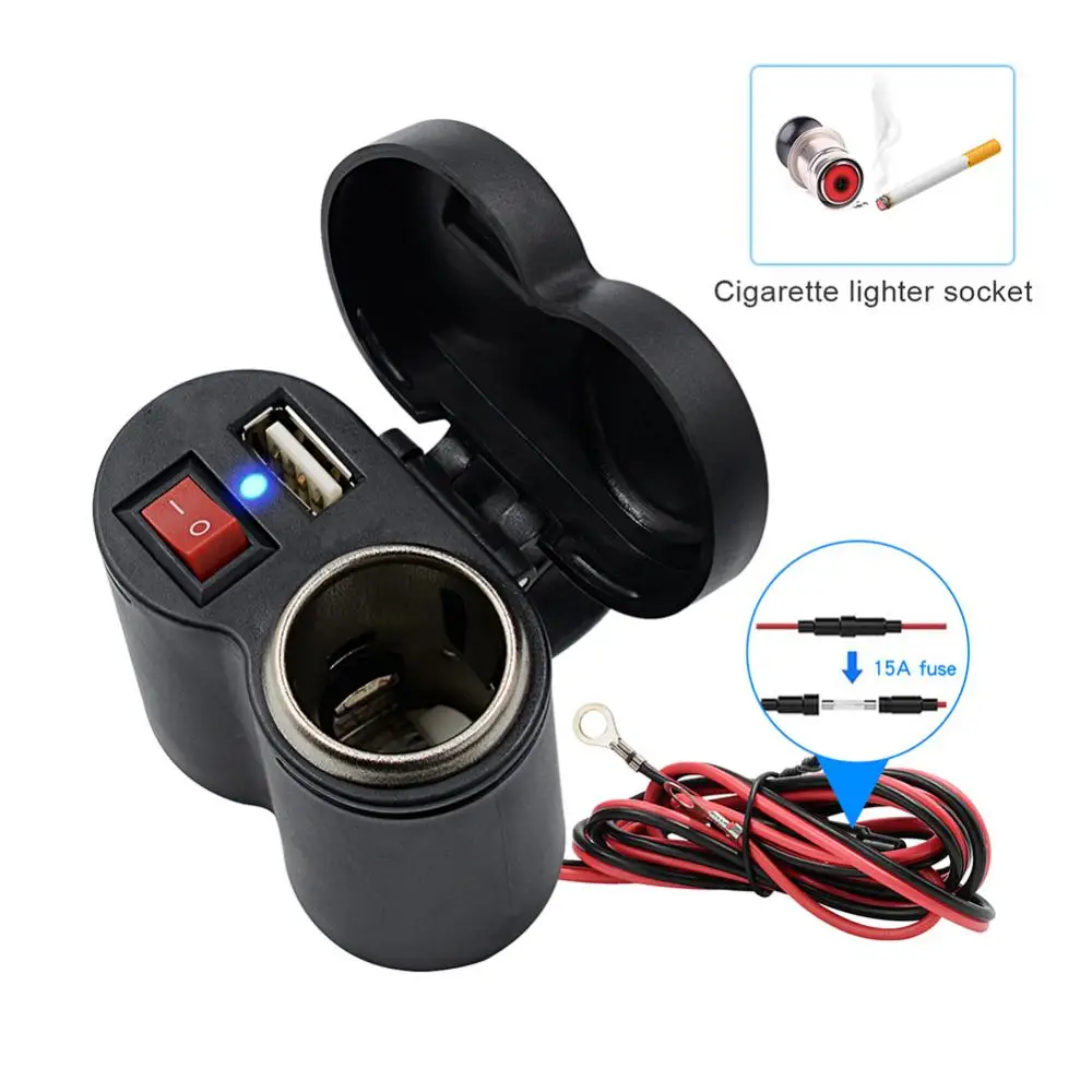 USB Charger USB Multifunctional Motorcycle Mobile PhoneSocket Kit 5V 2.5A Dual Motorcycle Cigarettes Lighter With On/Off
USB Charger USB Multifunctional Motorcycle Mobile PhoneSocket Kit 5V 2.5A Dual Motorcycle Cigarettes Lighter With On/Off