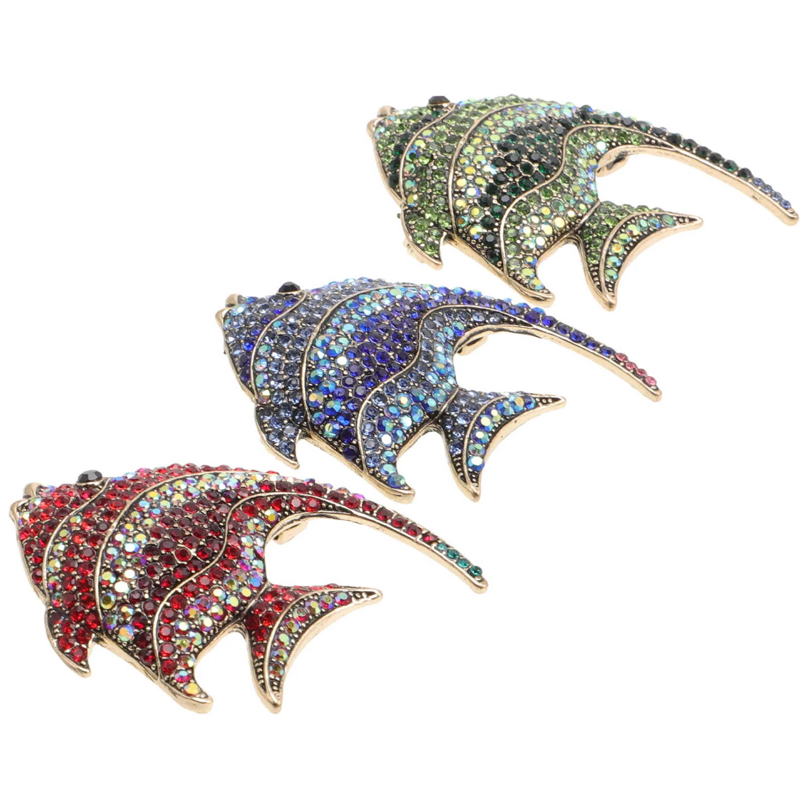 

Tropical Fish Corsage Brooch Alloy Pin Animal Breast Creative Breastpin for Decor Women Clothes Diamond