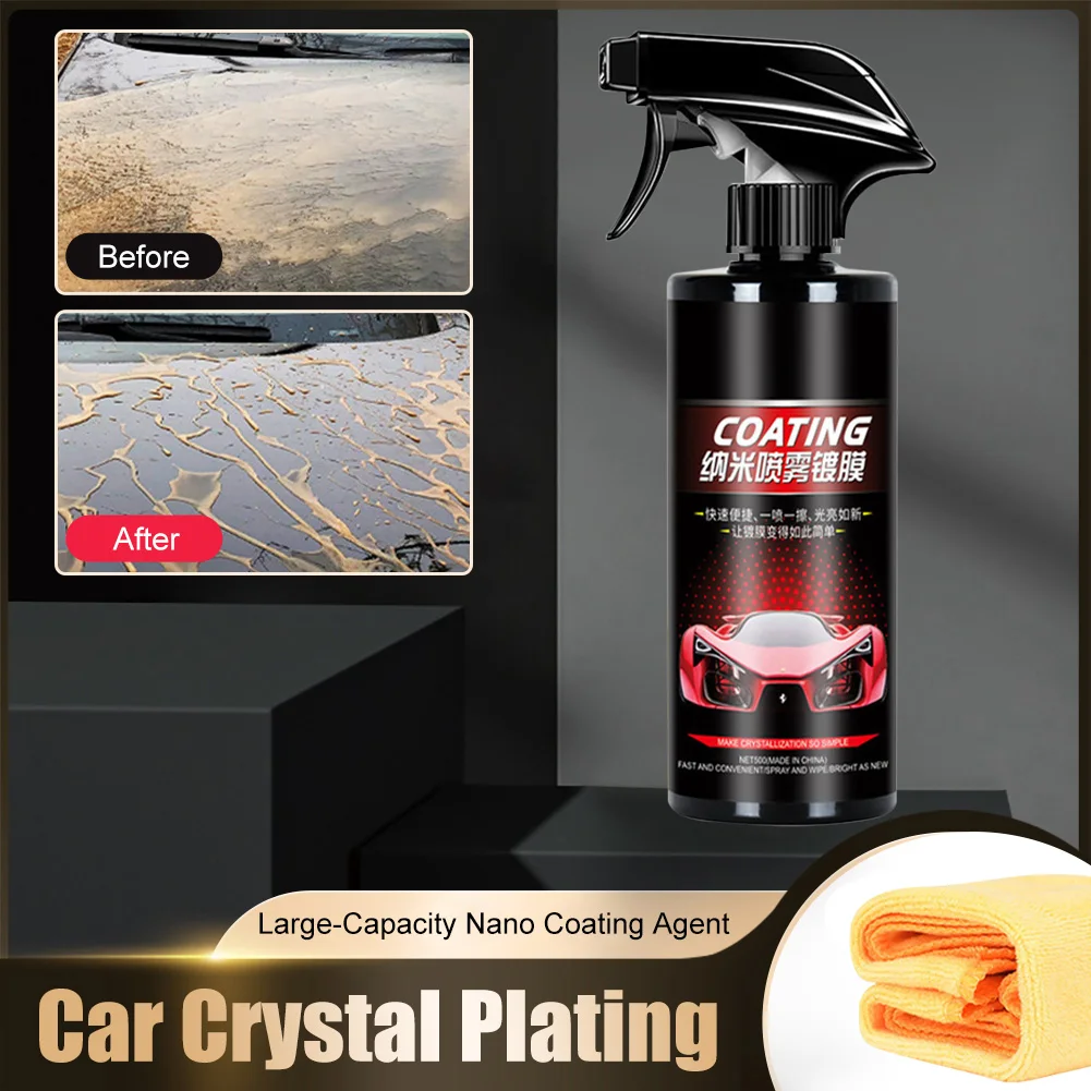 500ML Car Nano Coating Agent Crystal Plating Car Paint Protection Anti-Aging Non-Scratch Hydrophobic Car Polishing with Towel
500ML Car Nano Coating Agent Crystal Plating Car Paint Protection Anti-Aging Non-Scratch Hydrophobic Car Polishing with Towel