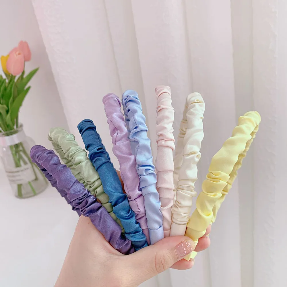 New Fashion All-match Folded Sweet Satin Fabric Color Headband Hair Band for Women Girls Accessories Headwear Wholesale
New Fashion All-match Folded Sweet Satin Fabric Color Headband Hair Band for Women Girls Accessories Headwear Wholesale