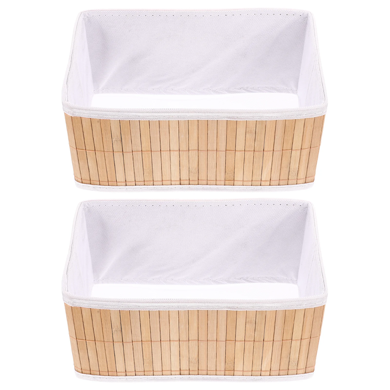 2pcs Home Bamboo Desktop Baskets Convenient Food Storage Baskets Home Food Baskets 
2pcs Home Bamboo Desktop Baskets Convenient Food Storage Baskets Home Food Baskets