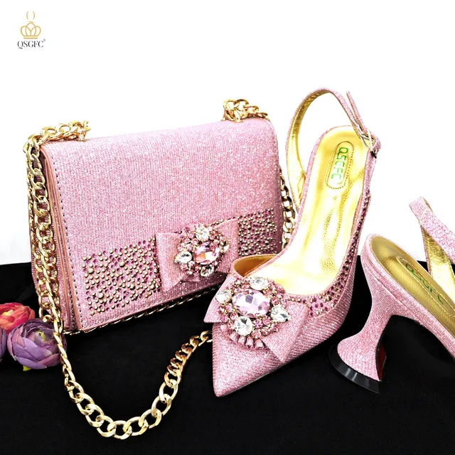 QSGDavid-Chaussures et Sac à Talons Hauts pour Femme, Produits Haut de Gamme, Même Document, Matériau Brcorporelle, ixde Mariage au Nigeria 1