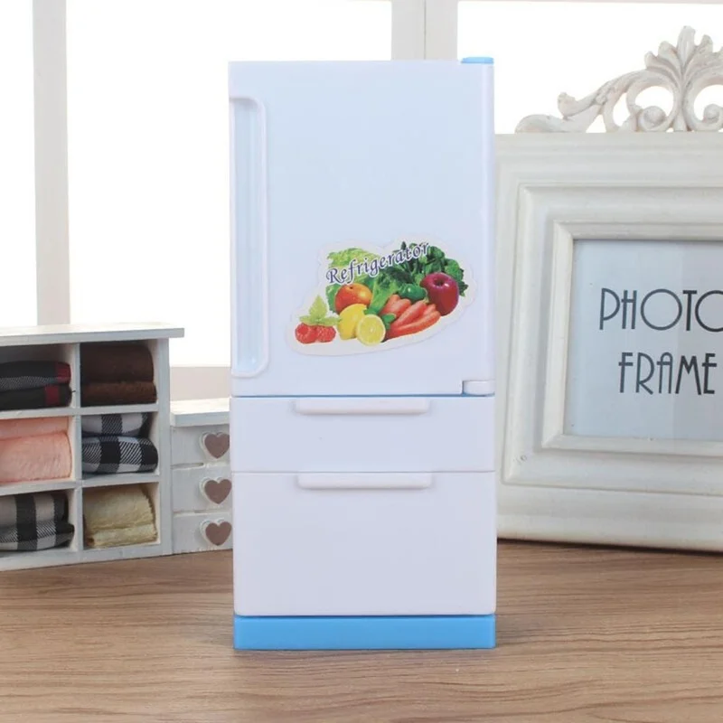 Refrigerator Play Set Doll House Doll Fridge Freezer with Food Kid Toy Furniture Toy for Children Barbie Doll Food Kitchen Item
Refrigerator Play Set Doll House Doll Fridge Freezer with Food Kid Toy Furniture Toy for Children Barbie Doll Food Kitchen Item