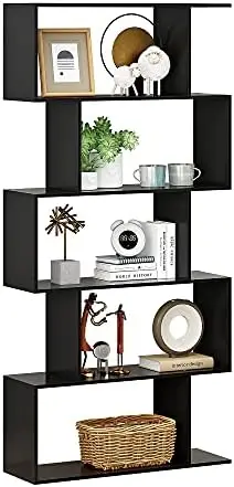 Bookcase, S Shaped Bookshelf, Modern Freestanding Decorative Display Shelves, White Book Shelf for Bedroom Living Room Office Bo
Bookcase, S Shaped Bookshelf, Modern Freestanding Decorative Display Shelves, White Book Shelf for Bedroom Living Room Office Bo