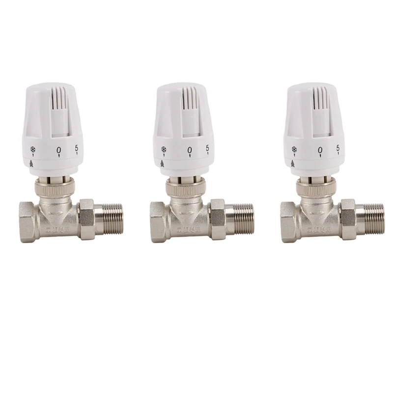 3X 3/4Inch Brass Thermostatic Radiator Valve Straight Type DN20 Automatic Temperature Control Valve Floor Heating
3X 3/4Inch Brass Thermostatic Radiator Valve Straight Type DN20 Automatic Temperature Control Valve Floor Heating