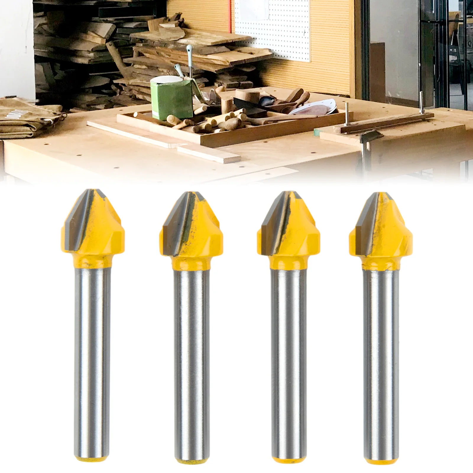 90 Degree V-Shaped Flat Head Router Bit Woodworking Engraving Milling Cutter 6/8mm Router Bits Set For Woodworking Tools
90 Degree V-Shaped Flat Head Router Bit Woodworking Engraving Milling Cutter 6/8mm Router Bits Set For Woodworking Tools