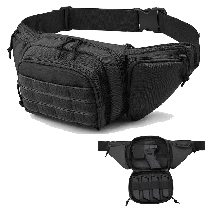 

Molle Tactical Belt Bag Military Hunting Pistol Gun Carry Holster Pouch 800D Oxford Multifunctional Tools Bag Camping Hiking Bag