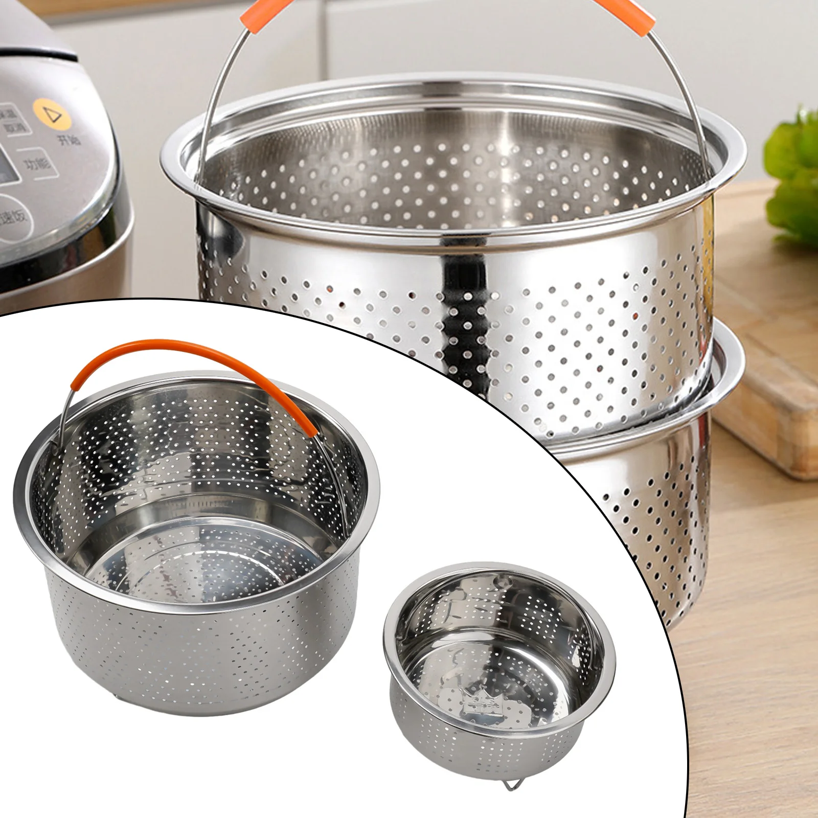 Steamer Basket Steamer Pot Bar Dining For Pressure Cooker Steam Basket Silver Stainless Steel Home Silicone Handle
Steamer Basket Steamer Pot Bar Dining For Pressure Cooker Steam Basket Silver Stainless Steel Home Silicone Handle