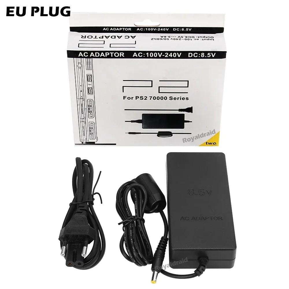 NEW EU US PLUG 100~240V 50/60Hz AC Power Adapter For Playstation 2 DC 8.5V Adaptor For PS2 Slim 70000 Series Dropshipping NEW EU US PLUG 100~240V 50/60Hz AC Power Adapter For Playstation 2 DC 8.5V Adaptor For PS2 Slim 70000 Series Dropshipping
