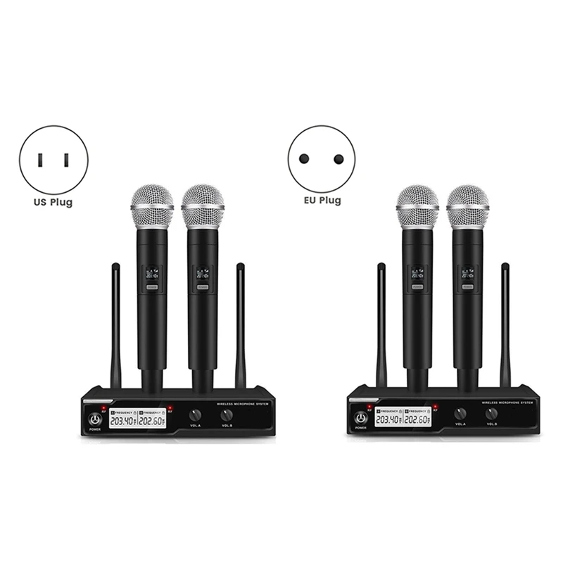 1Set Wireless Microphone Handheld Dual Channel Microphone For Karaoke Wedding Party Band Church US Plug
1Set Wireless Microphone Handheld Dual Channel Microphone For Karaoke Wedding Party Band Church US Plug