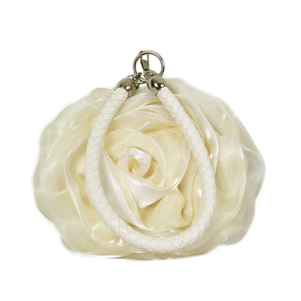 

Свадебный вечерний клатч с цветком розы, кошелек, женская сумка, маленькая сумочка, женская шелковая Свадебная Декоративная Сумка, женская сумка для подружки невесты
