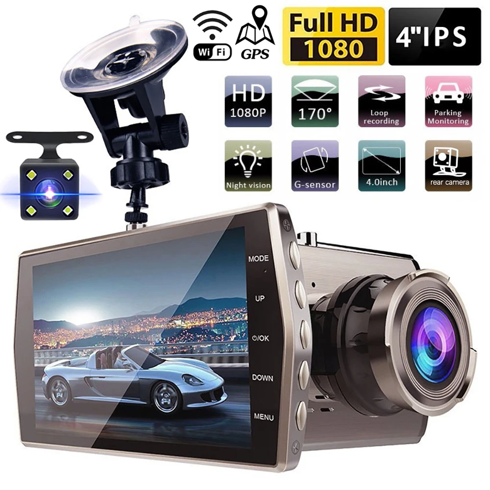 

Car DVR WiFi Full HD 1080P Dash Cam Rear View Vehicle Camera Video Recorder Night Vision Auto DVRs Dashcam GPS Car Accessories