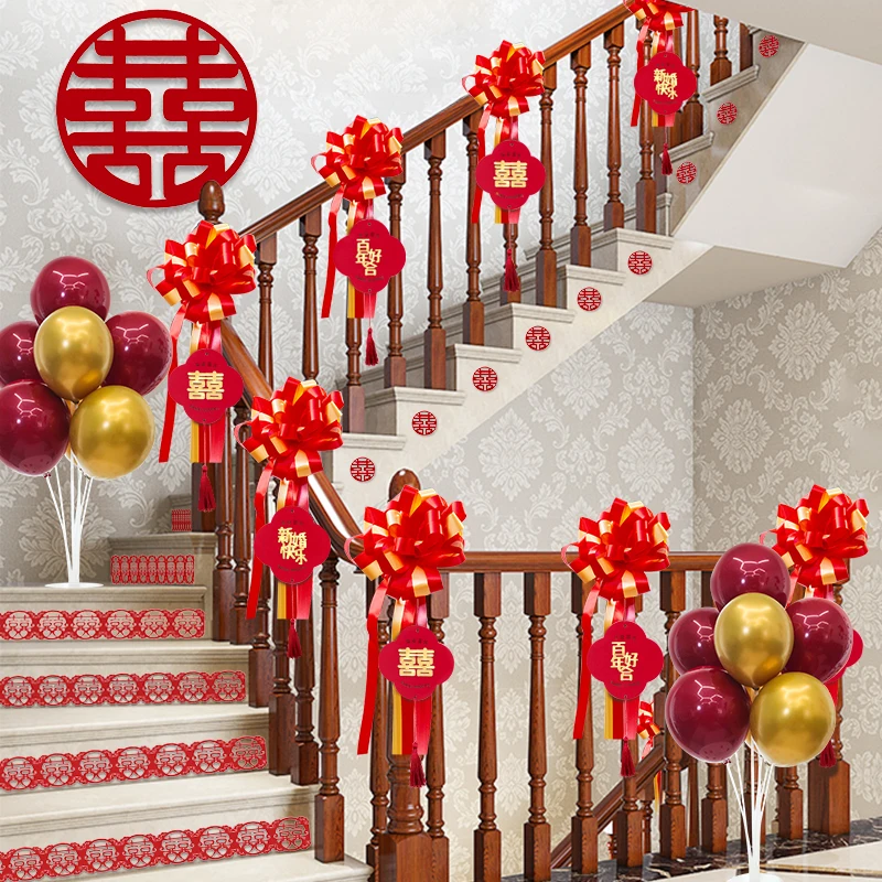 Wedding decoration latte stairway handrail ribbon flower ball living room wedding room decoration supplies complete
Wedding decoration latte stairway handrail ribbon flower ball living room wedding room decoration supplies complete
