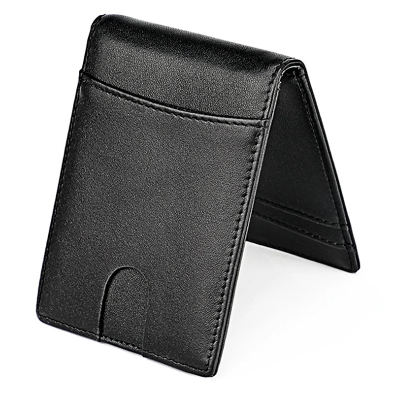 

Hot Kf-Slim Wallet With Money Clip RFID Blocking Minimalist Bifold Wallet For Men Leather Front Pocket Card Holder