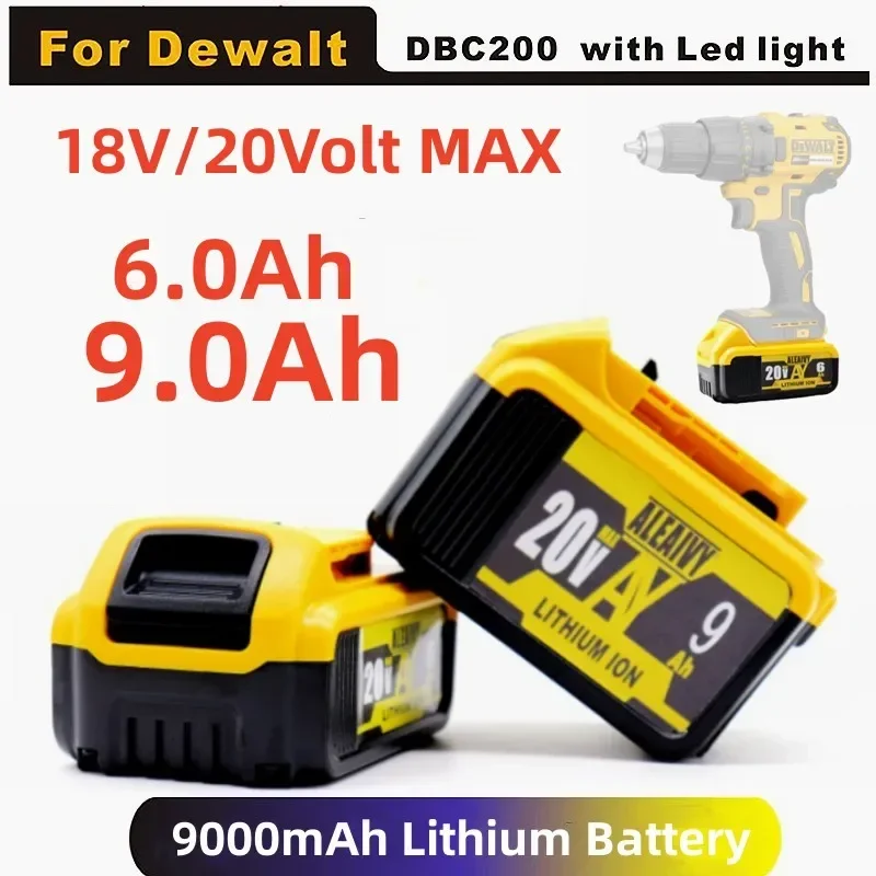 Литиевая батарея 9000 мАч для DeWalt, 18 в, 20 вольт, макс. Ач, Ач, DCB205, DCB206, сменный литий-ионный аккумулятор, Аккумуляторы для электроинструментов
Литиевая батарея 9000 мАч для DeWalt, 18 в, 20 вольт, макс. Ач, Ач, DCB205, DCB206, сменный литий-ионный аккумулятор, Аккумуляторы для электроинструментов