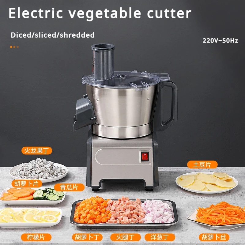 

Multi functional electric vegetable cutter,220V commercial dicer,dice carrots,potatoes, fruits and vegetables,slice dice shred