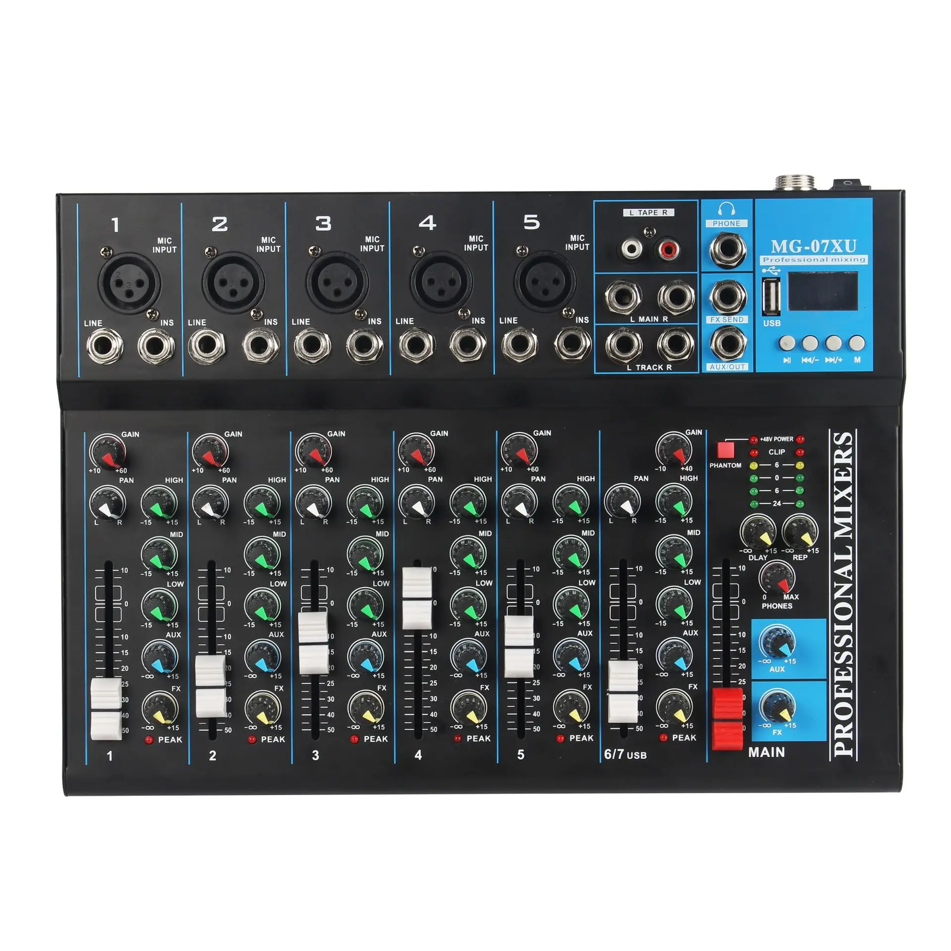Sound Mixer DJ Controller 7 Channels Sound Card for PC Audio Processor Karaoke Bluetooth Speaker Mixing Console Digital Audio
Sound Mixer DJ Controller 7 Channels Sound Card for PC Audio Processor Karaoke Bluetooth Speaker Mixing Console Digital Audio