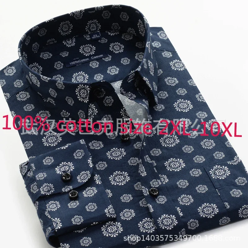 New Fashion 100%pure Cotton Printing Flowers Long Sleeve Autumn Casual Shirts Super Large Plus Size 2XL3XL4XL5XL6XL7XL8XL9XL10XL
New Fashion 100%pure Cotton Printing Flowers Long Sleeve Autumn Casual Shirts Super Large Plus Size 2XL3XL4XL5XL6XL7XL8XL9XL10XL