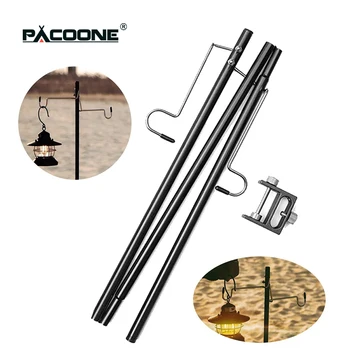 PACOONE 야외 랜턴 스탠드, 탁상 분리형 랜턴 걸이, 휴대용 라이트 거치대 조명 브래킷, 캠핑 장비