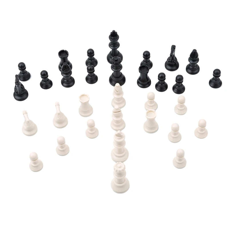 Plastic Chess Pieces Complete Chessmen International Word Chess Set Black & White Chess Game Entertainment Accessories 2023
Plastic Chess Pieces Complete Chessmen International Word Chess Set Black & White Chess Game Entertainment Accessories 2023