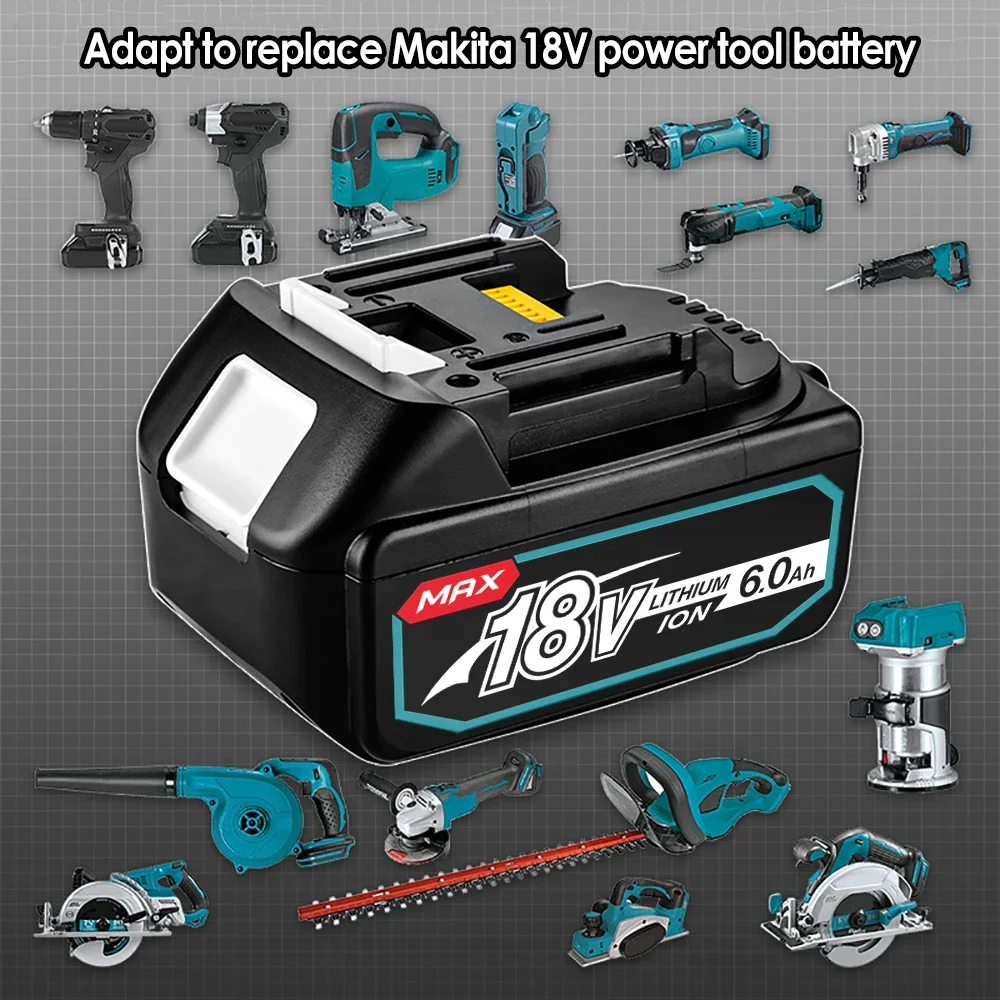2023 Upgraded 6.0ah BL1860 BL1850B BL1850 BL1840 BL1830 BL1820 BL1815 LXT-400 Battery 18V For Makita Replacement Lithium Battery
2023 Upgraded 6.0ah BL1860 BL1850B BL1850 BL1840 BL1830 BL1820 BL1815 LXT-400 Battery 18V For Makita Replacement Lithium Battery