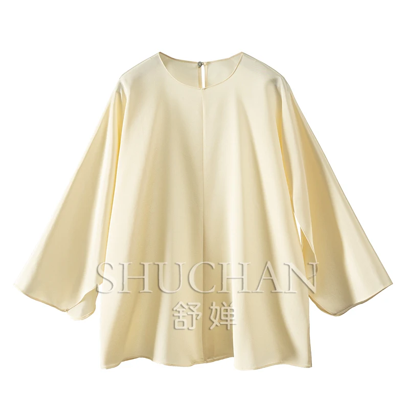 

summer 2024 92% natural silk blusa feminina womens tops blusas femininas elegantes blusas tops mujer