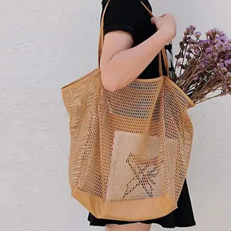Fashion Hollow Knitted Women's Bags Casual Female Shoulder Bags Simple Crochet Tote Bags Ladies Shopping Top-Handle Bags Handbag
Fashion Hollow Knitted Women's Bags Casual Female Shoulder Bags Simple Crochet Tote Bags Ladies Shopping Top-Handle Bags Handbag