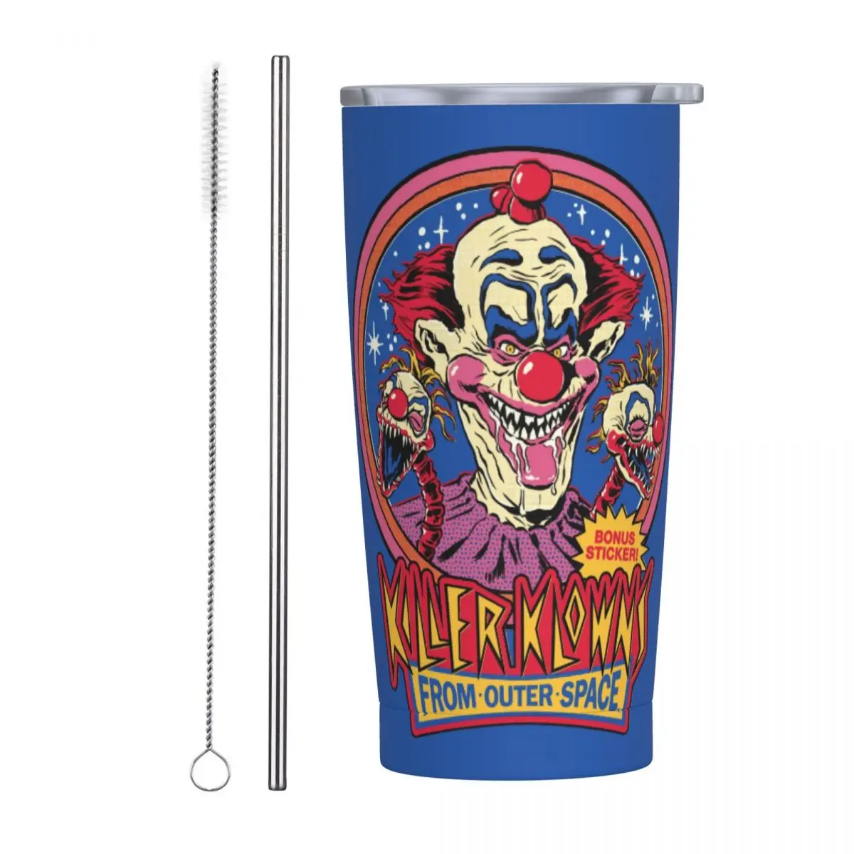 Killer Klowns From Outer Space Wax Pack Tumbler Stainless Steel Tumblers Cup Double Wall Vacuum Insulated for Cold and Hot 20oz
Killer Klowns From Outer Space Wax Pack Tumbler Stainless Steel Tumblers Cup Double Wall Vacuum Insulated for Cold and Hot 20oz