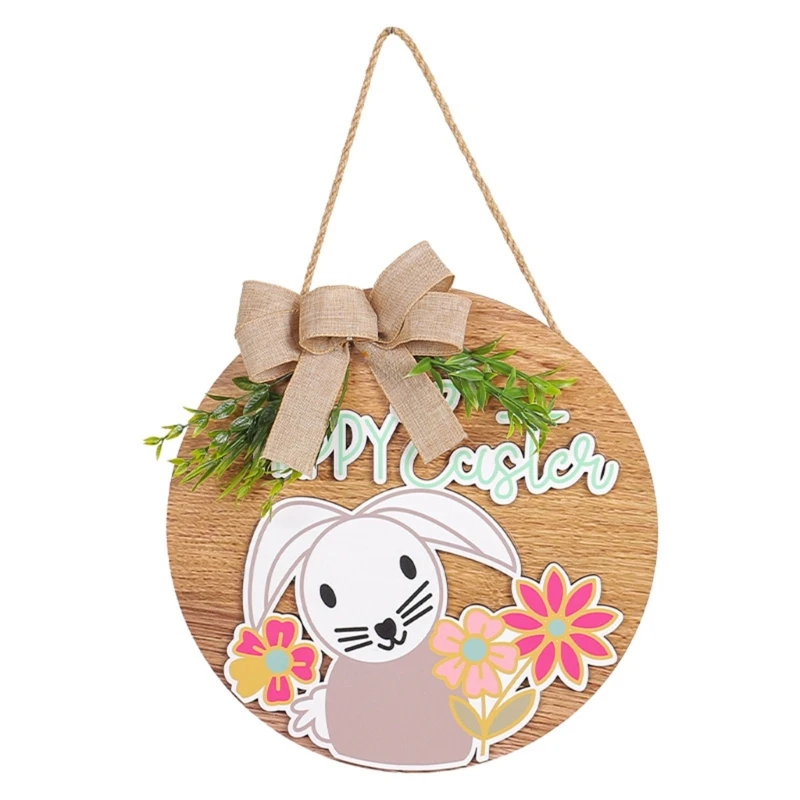 Round Shaped Front Door Wooden Wreath Decor Easter Rabbit Plaques Wall Craft
Round Shaped Front Door Wooden Wreath Decor Easter Rabbit Plaques Wall Craft