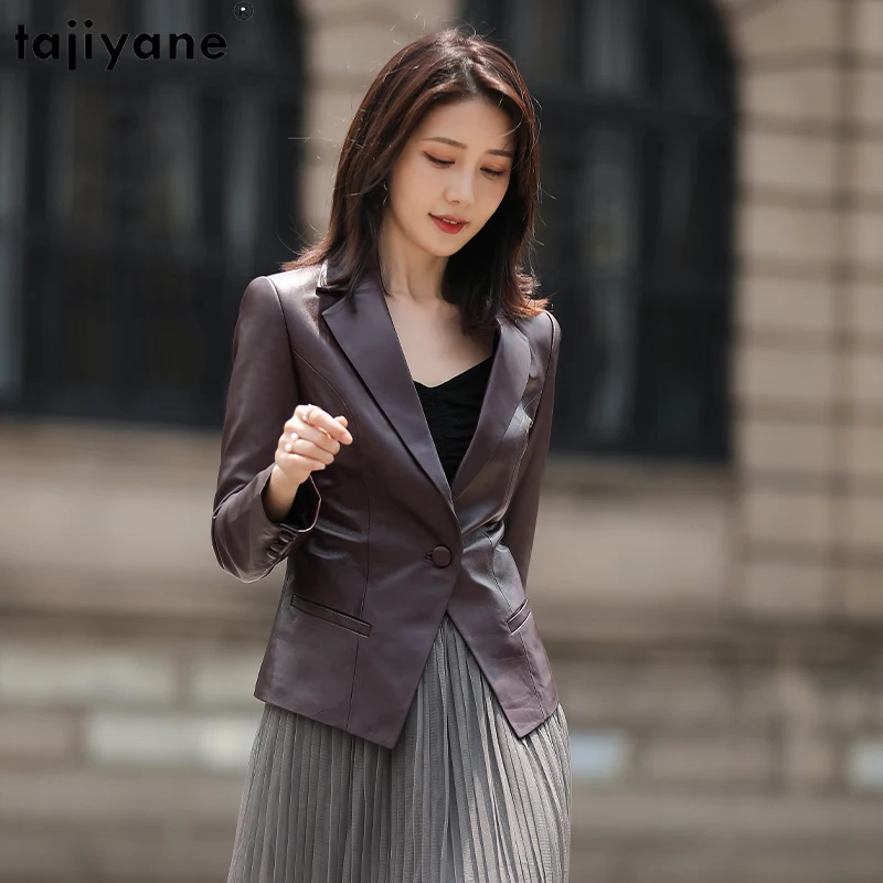 Tajiyane 23 Fall Winter Genuine Leather Jacket Women Short Slim Leather Jackets 100% Real Sheepskin Coat Korean Fashion Jaqueta
Tajiyane 23 Fall Winter Genuine Leather Jacket Women Short Slim Leather Jackets 100% Real Sheepskin Coat Korean Fashion Jaqueta