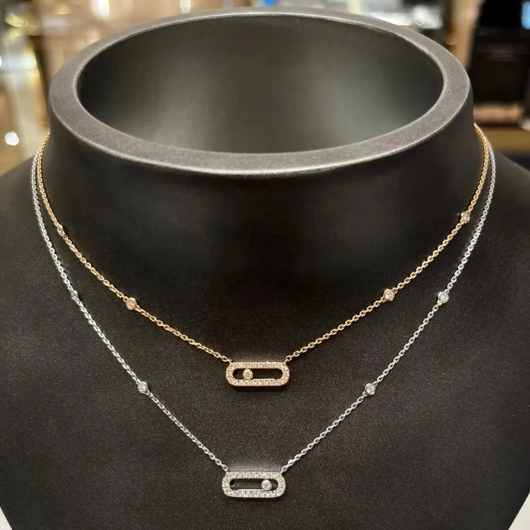 Original luxury brand S925 sterling silver single diamond pendant women's necklace 1:1. Mobile diamond. Free Dropshopping
Original luxury brand S925 sterling silver single diamond pendant women's necklace 1:1. Mobile diamond. Free Dropshopping