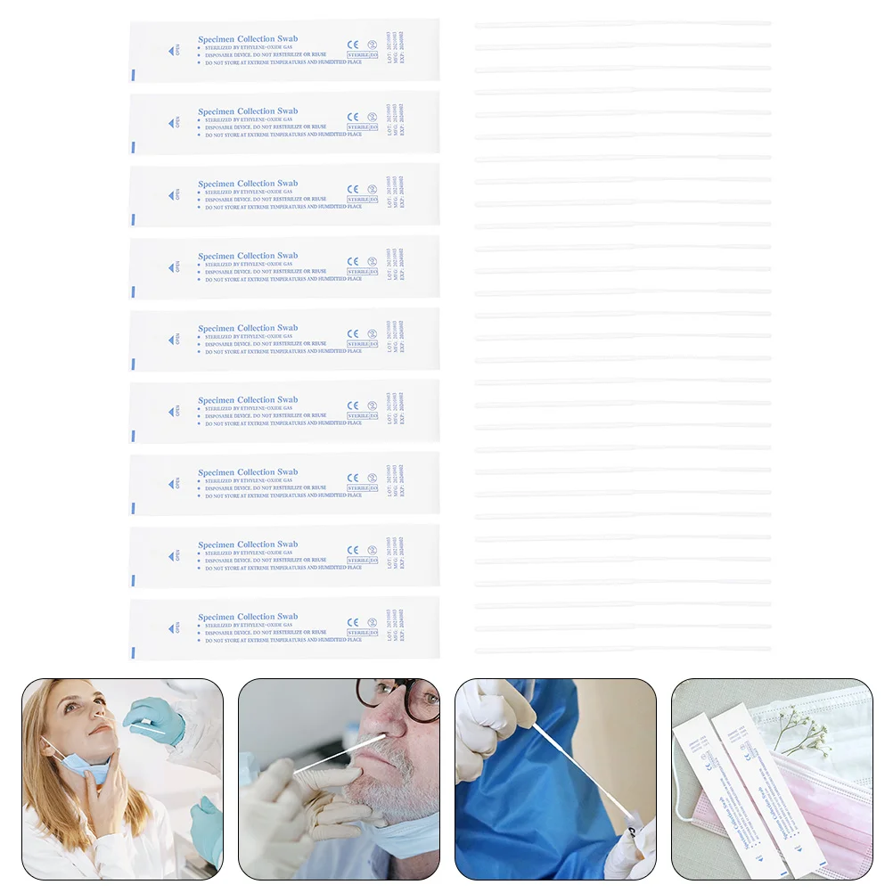 120pcs Portable Nasopharyngeal Sampling Swabs Disposable Flocked Nasal Swabs (White)
120pcs Portable Nasopharyngeal Sampling Swabs Disposable Flocked Nasal Swabs (White)