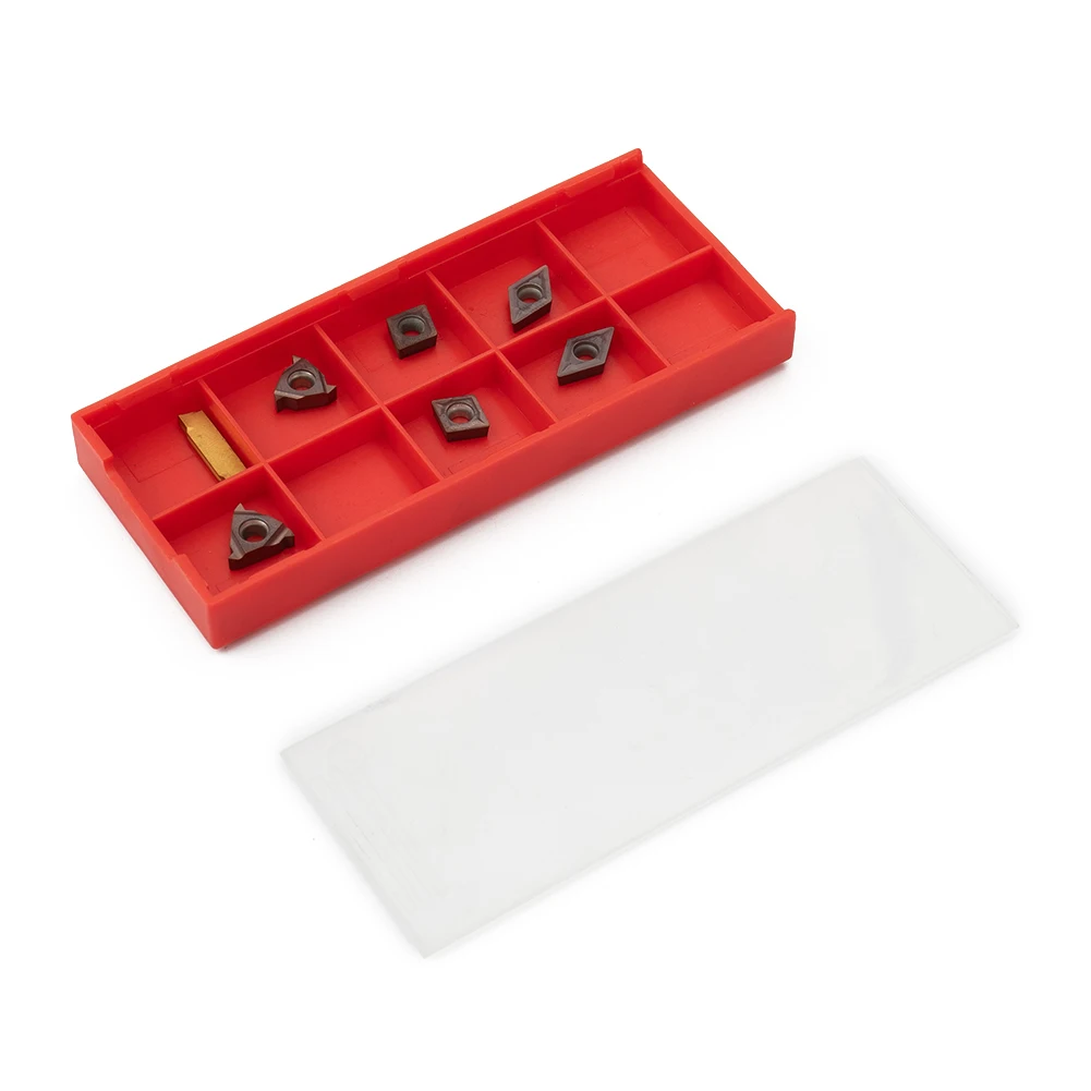 Turning Insert Carbide Insert CCMT060204 DCMT070204 For 10mm Shank For Stainless Steel For Steel MGMN200 Turning 1 Set 7pcs
Turning Insert Carbide Insert CCMT060204 DCMT070204 For 10mm Shank For Stainless Steel For Steel MGMN200 Turning 1 Set 7pcs