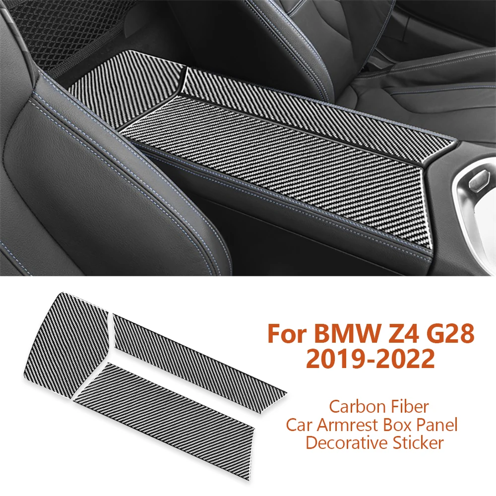 

Для BMW Z4 G28 G29 2019-2022 углеродное волокно Автомобильный Центральный контрольный подлокотник поручни коробка панель декоративные наклейки автомобильные аксессуары