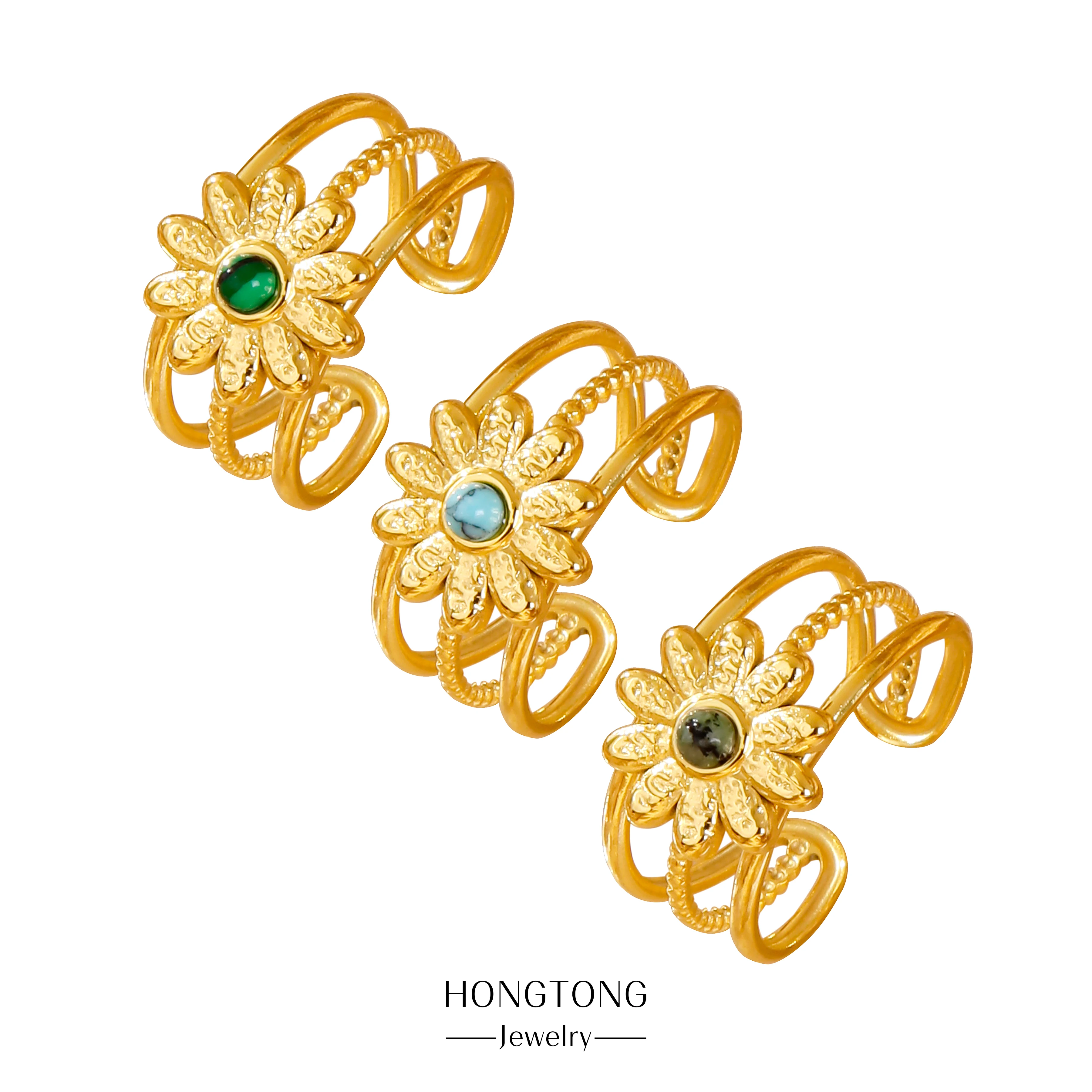HONGTONG Sun Flower Gold Ring Fashion Gem Ring Fashion Stainless Steel Ring Women'S Jewelry Gift Banquet
HONGTONG Sun Flower Gold Ring Fashion Gem Ring Fashion Stainless Steel Ring Women'S Jewelry Gift Banquet