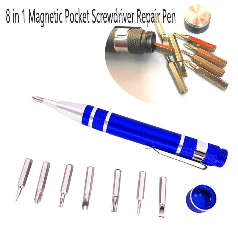8 in 1 Screwdriver Hand Tools Portable Repair Tool Pen Multi-function Screwdriver Mini for Computer Eyeglasses Repair Pen
8 in 1 Screwdriver Hand Tools Portable Repair Tool Pen Multi-function Screwdriver Mini for Computer Eyeglasses Repair Pen