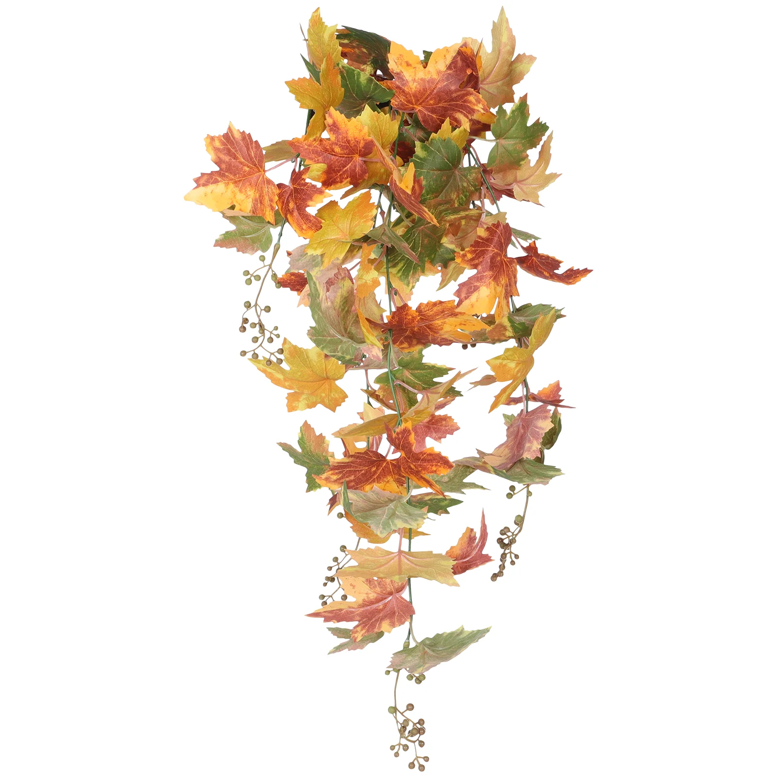 

Simulated Berry Maple Leaf Wall Hanging Fireplace Decor Vine Decoration Thanksgiving Ornament Plastic Fake Autumn