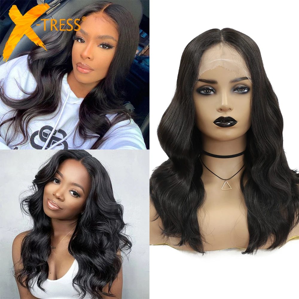 Body Wave Darker Brown Synthetic Lace Front Hair Wigs High Temperature Fiber Daily Use Middle Part 18inches Medim Length X-TRESS
Body Wave Darker Brown Synthetic Lace Front Hair Wigs High Temperature Fiber Daily Use Middle Part 18inches Medim Length X-TRESS