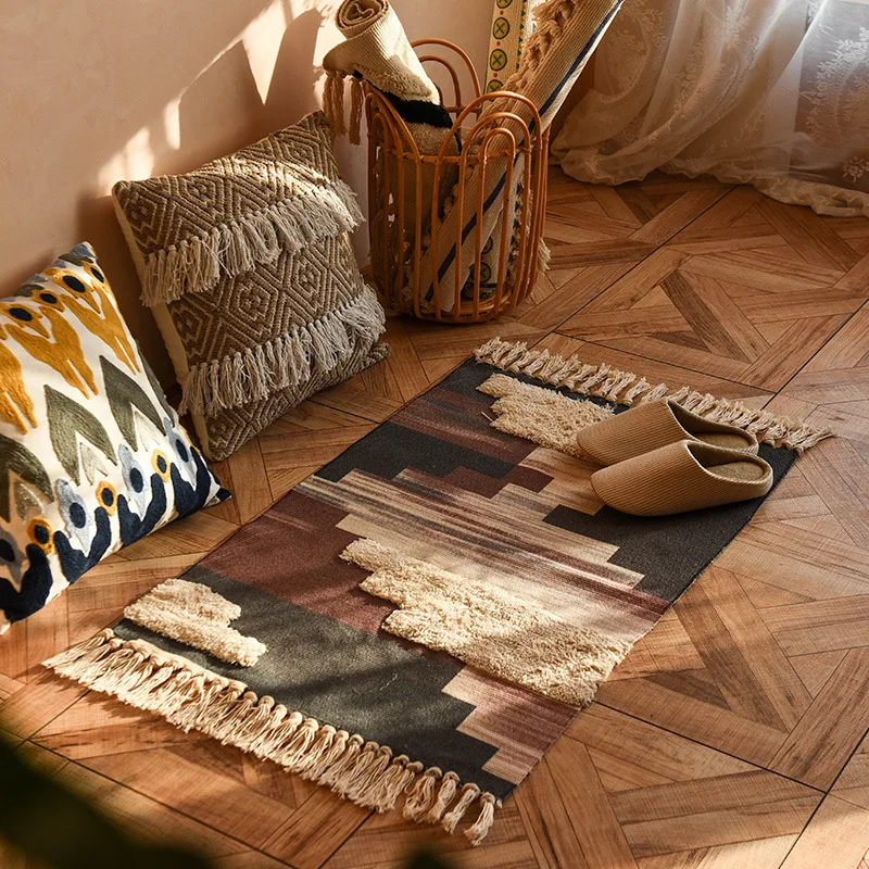 North Europe Style Woven Floor Mat Carpet Cotton Linen Tassel Bedroom Bedside Foot Mat Bathroom Doormat Machine Washable 60x90cm
North Europe Style Woven Floor Mat Carpet Cotton Linen Tassel Bedroom Bedside Foot Mat Bathroom Doormat Machine Washable 60x90cm