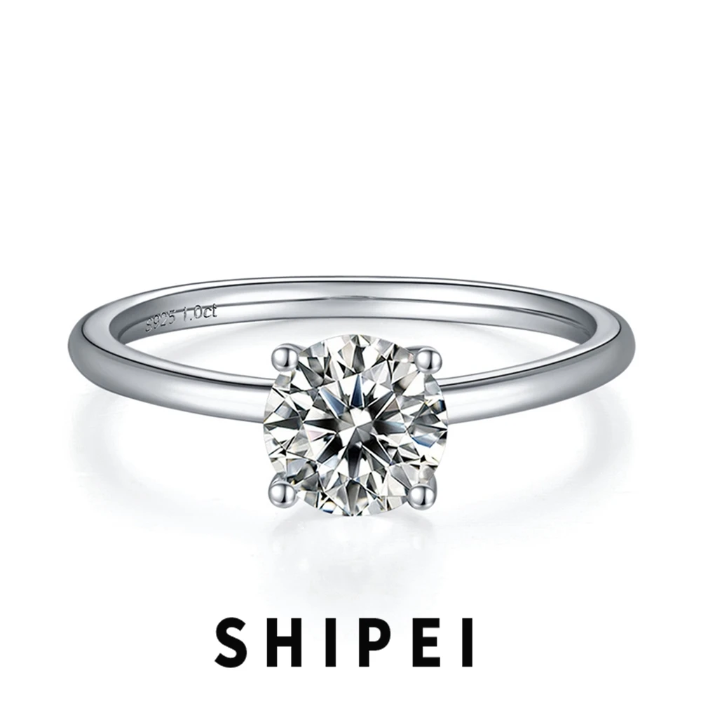 SHIPEI 1CT Round D Moissanite Diamond Gemstone Engagement Ring Fine Jewelry For Women 100% 925 Sterling Silver Anniversary Gift
SHIPEI 1CT Round D Moissanite Diamond Gemstone Engagement Ring Fine Jewelry For Women 100% 925 Sterling Silver Anniversary Gift