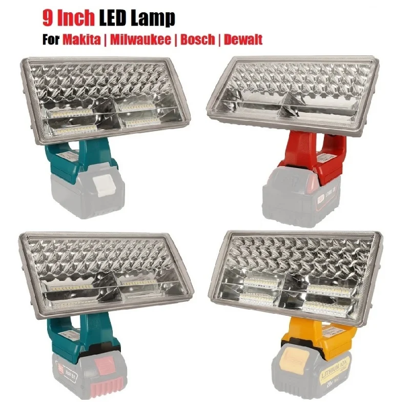9 inch 40w 18V Outdoor Lighting with USB LED Flashlight Outdoors Spotlight Light for Makita BL1430 BL1830 For the Battery USB
9 inch 40w 18V Outdoor Lighting with USB LED Flashlight Outdoors Spotlight Light for Makita BL1430 BL1830 For the Battery USB