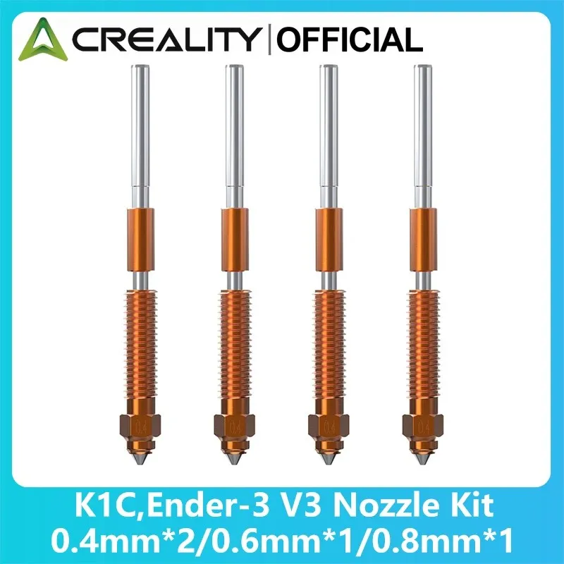 Creality K1C сопла Единорог набор быстрой замены 0,4, 0,6, 0,8 мм высокоскоростные сопла из закаленной стали для K1C/Ender 3 V3 модернизированные
Creality K1C сопла Единорог набор быстрой замены 0,4, 0,6, 0,8 мм высокоскоростные сопла из закаленной стали для K1C/Ender 3 V3 модернизированные