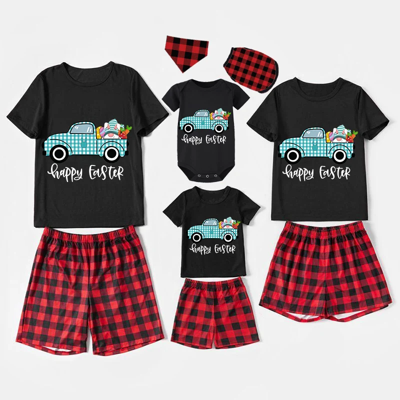Easter Family Matching Pajamas Exclusive Design Happy Easter Gnomies Car Black Pajamas Set
Easter Family Matching Pajamas Exclusive Design Happy Easter Gnomies Car Black Pajamas Set