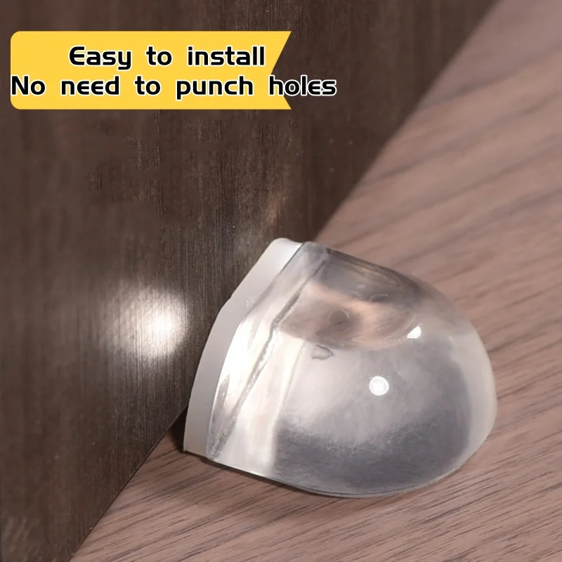 

No Punching Acrylic Silent Door Anti-collision Door stop Anti-theft Door Top Floor Installation Bathroom Floor Suction