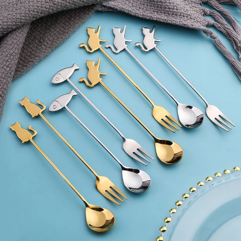 304 Stainless Steel Cartoon Fork, Creative Fruit Coffee Spoon, Cute Animal Party Tea Dessert Tableware, Kitchen Tools, 1Pc
304 Stainless Steel Cartoon Fork, Creative Fruit Coffee Spoon, Cute Animal Party Tea Dessert Tableware, Kitchen Tools, 1Pc