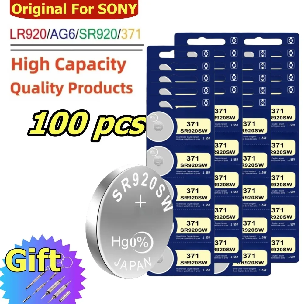 Original For SONY 371 SR920SW AG6 LR920 SR927 171 Button Batteries 370 L921 LR69 SR920 For Watch Toys Remote Cell Coin Battery
Original For SONY 371 SR920SW AG6 LR920 SR927 171 Button Batteries 370 L921 LR69 SR920 For Watch Toys Remote Cell Coin Battery