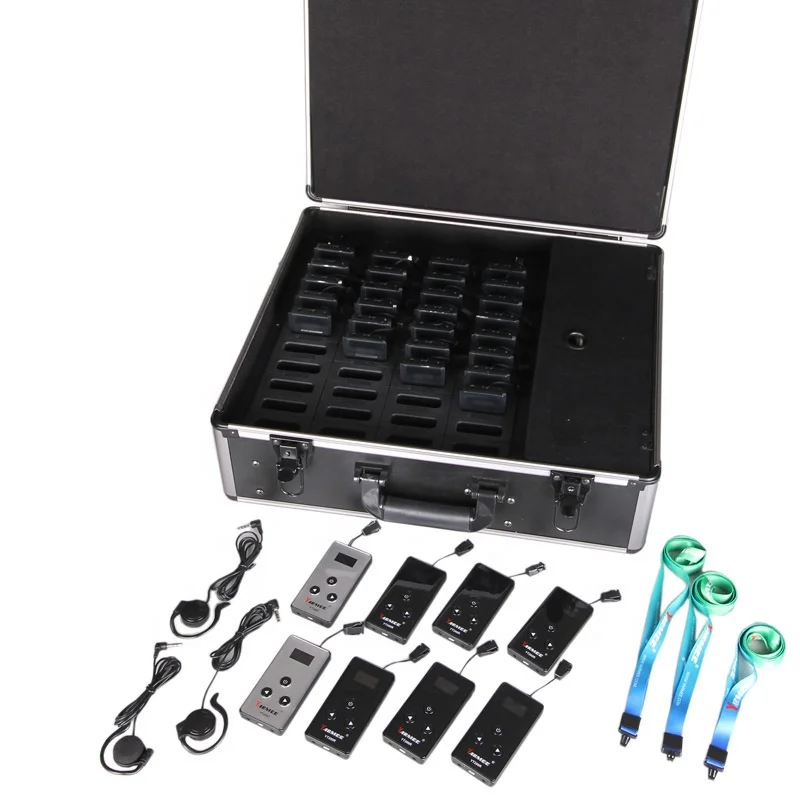 One Set Museum Whisper Wireless Tour Guide System Audio Guide System (2 Transmitters, 38 Receivers)
One Set Museum Whisper Wireless Tour Guide System Audio Guide System (2 Transmitters, 38 Receivers)